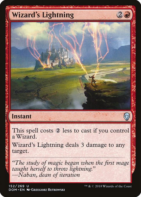Wizard's Lightning - Dominaria - U - 152