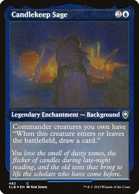 Candlekeep Sage (Foil Etched) - Commander Legends: Battle for Baldur's Gate - C - 482