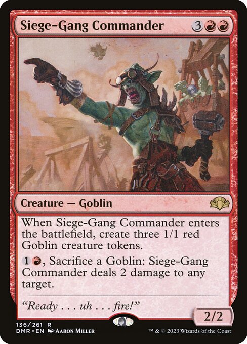 Siege-Gang Commander - Dominaria Remastered - R - 136