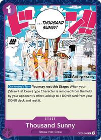 Thousand Sunny - Emperors in the New World: 2nd Anniversary Tournament Cards - C - OP09-080