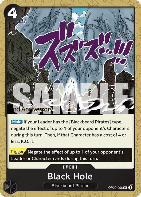 Black Hole - Emperors in the New World: 2nd Anniversary Tournament Cards - UC - OP09-098