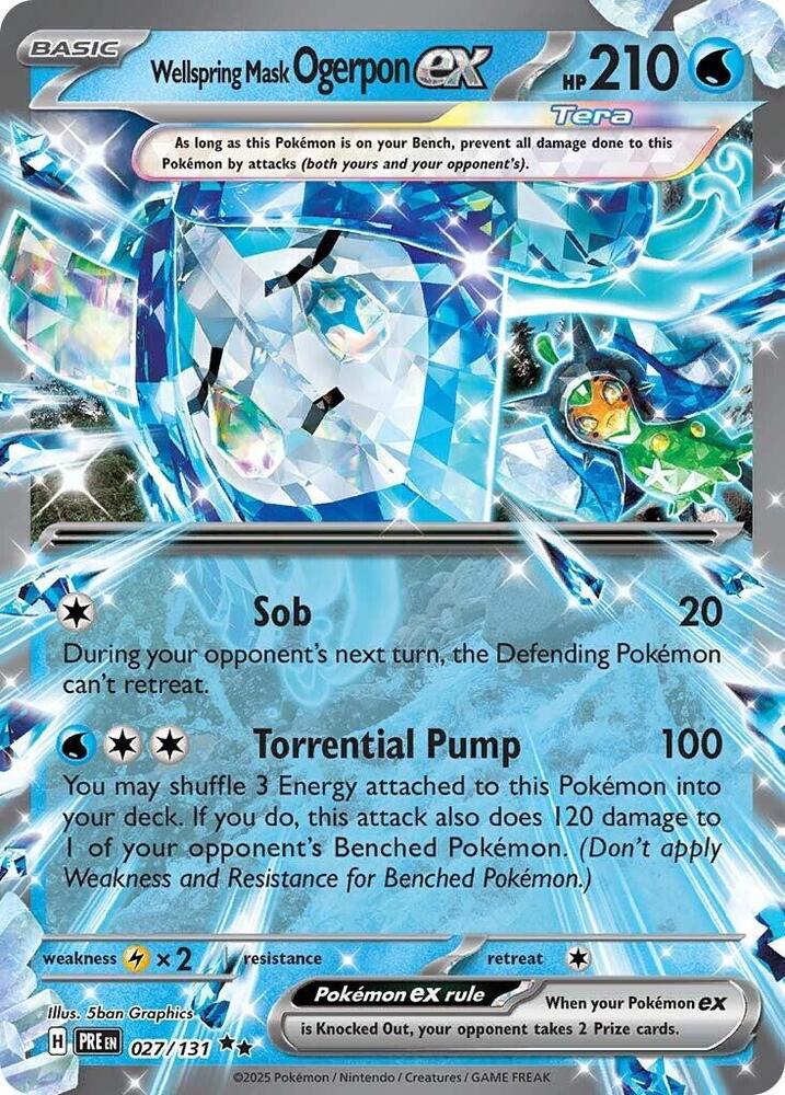 Wellspring Mask Ogerpon ex - 027/131 - SV: Prismatic Evolutions - Double Rare - 027/131