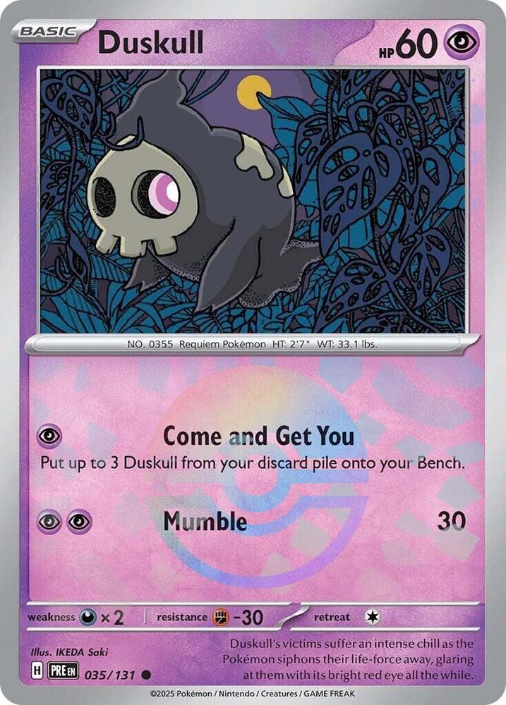 Duskull (Poke Ball Pattern) - SV: Prismatic Evolutions - Common - 035/131