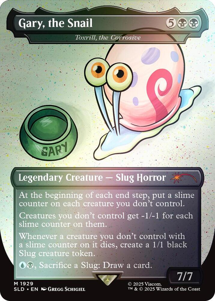 Gary, the Snail - Toxrill, the Corrosive (Rainbow Foil) - Secret Lair Drop Series - M - 1929