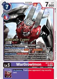WarGrowlmon - World Convergence Release Event Cards - Uncommon - BT21-076 U