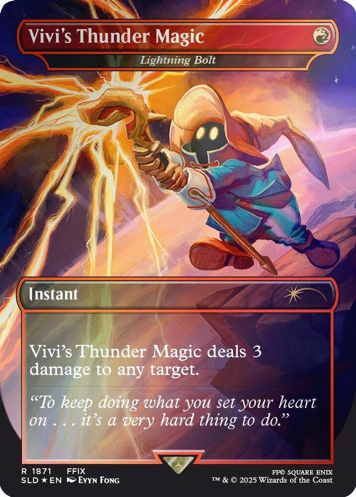 Vivi's Thunder Magic - Lightning Bolt (Rainbow Foil) - Secret Lair Drop Series - R - 1871