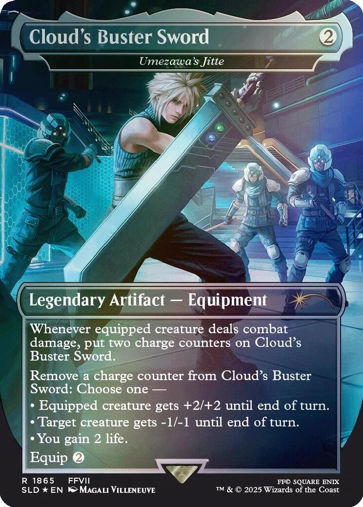 Cloud's Buster Sword - Umezawa's Jitte (Rainbow Foil) - Secret Lair Drop Series - R - 1865