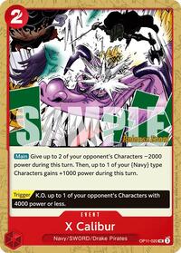 X Calibur - A Fist of Divine Speed Release Event Cards - UC - OP11-020