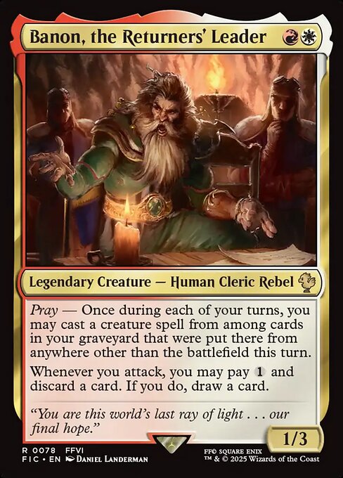 Banon, the Returners' Leader (Surge Foil) - Commander: FINAL FANTASY - R - 78