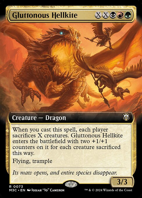 Gluttonous Hellkite (Extended Art) - Commander: Modern Horizons 3 - R - 73