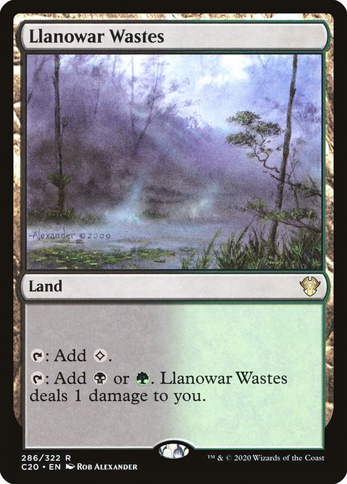 Llanowar Wastes - Commander 2020 - R - 286