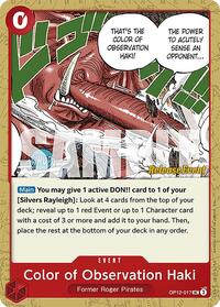 Color of Observation Haki - Legacy of the Master Release Event Cards - UC - OP12-017