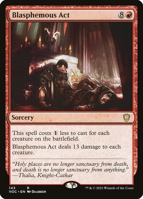 Blasphemous Act - Commander: Innistrad: Crimson Vow - R - 143