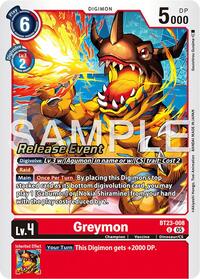 Greymon - Hackers' Slumber Release Event Cards - Uncommon - BT23-008 U