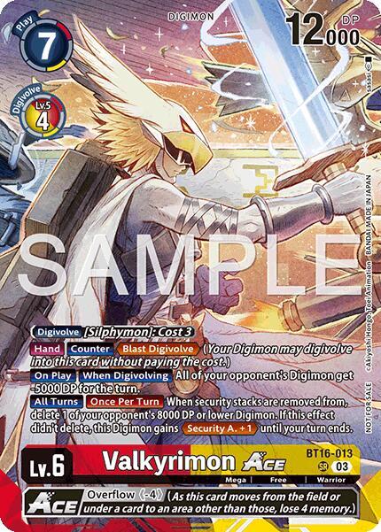 Valkyrimon ACE (Participation) - Hackers' Slumber Release Event Cards - Super Rare - BT16-013 SR
