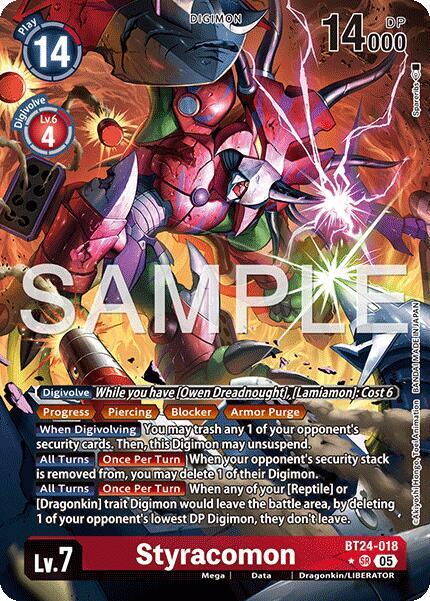 Styracomon (Alternate Art) - Time Stranger - Super Rare - BT24-018 SR