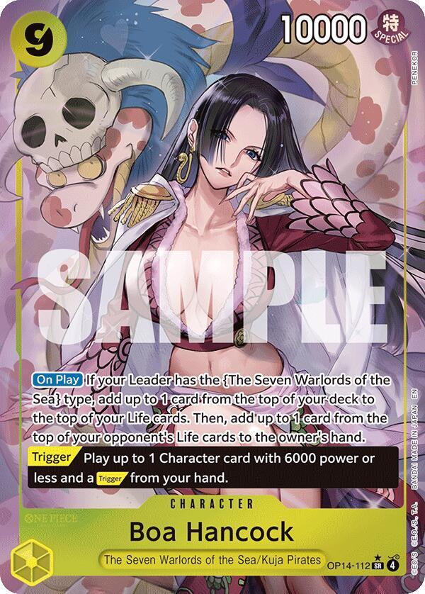 Boa Hancock - OP14-112 (Alternate Art) - The Azure Sea's Seven - SR - OP14-112
