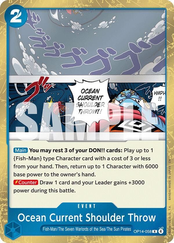 Ocean Current Shoulder Throw - The Azure Sea's Seven - R - OP14-058