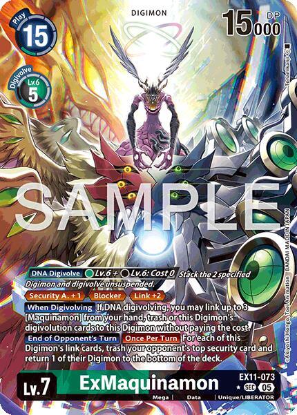 ExMaquinamon (Alternate Art) - Dawn of Liberator - Secret Rare - EX11-073 SEC