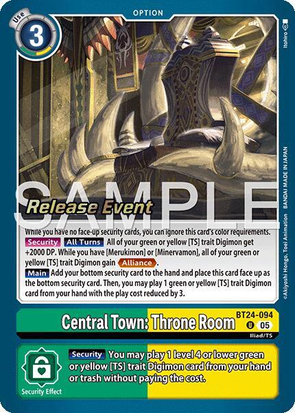 Central Town: Throne Room - Time Stranger Release Event Cards - Uncommon - BT24-094 U