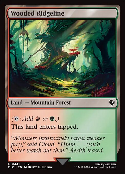 Wooded Ridgeline (Surge Foil) - Commander: FINAL FANTASY - L - 441