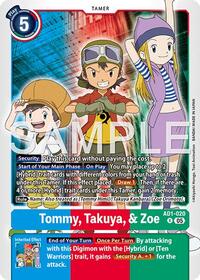 Tommy, Takuya, & Zoe - Advanced Booster Digimon Generation - Rare - AD1-020 R