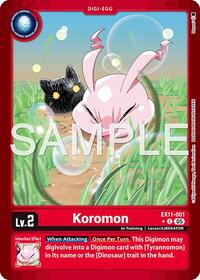 Koromon (Limited Foil) - Dawn of Liberator - Common - EX11-001 C