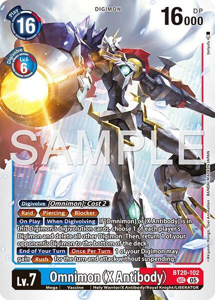 Omnimon (X Antibody) (Reprint) - Advanced Booster Digimon Generation - Secret Rare - BT20-102 SEC