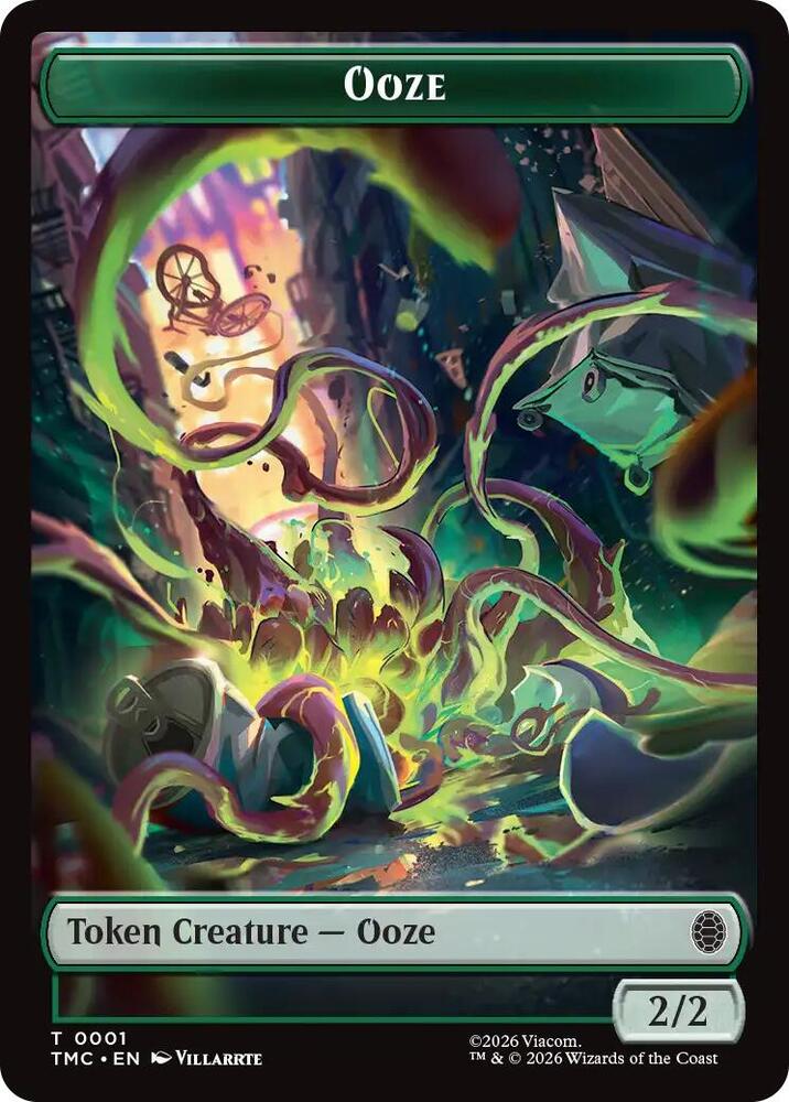 Ooze // Copy Double-Sided Token - Commander: Teenage Mutant Ninja Turtles - T - 1 // 1