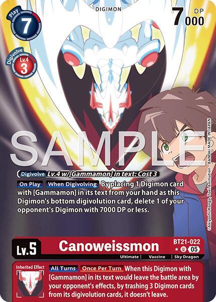 Canoweissmon (Alternate Art) - Advanced Booster Digimon Generation - Uncommon - BT21-022 U