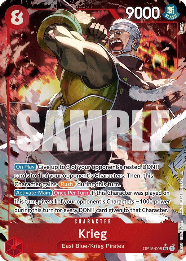 Krieg (OP15-008) (Alternate Art) - Adventure on Kami's Island - SR - OP15-008