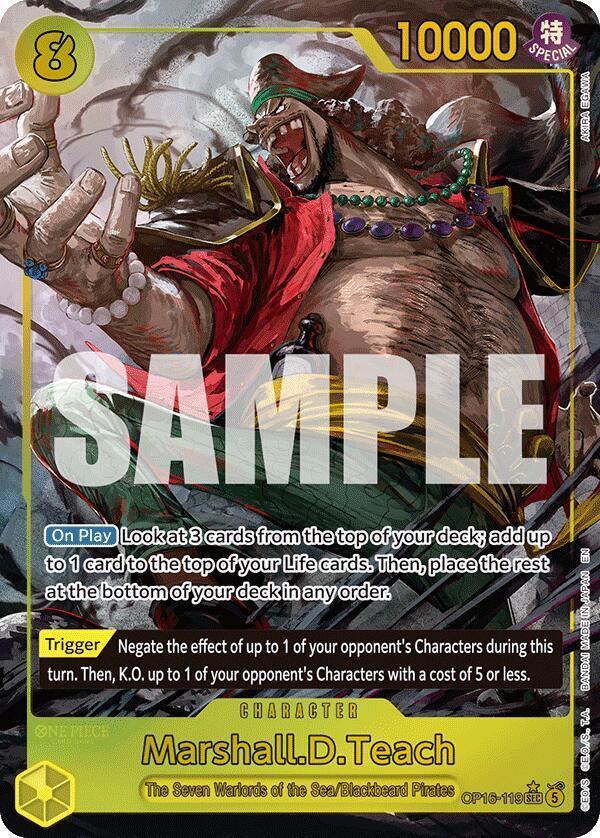 Marshall.D.Teach (119) (Alternate Art) - The Time of Battle - SEC - OP16-119