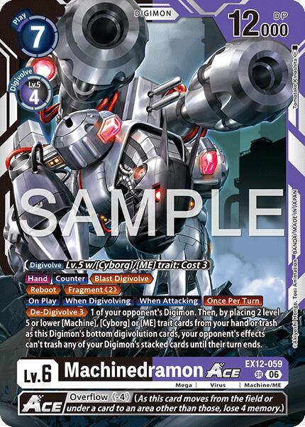 Machinedramon ACE - Digital World Shambala - Super Rare - EX12-059 SR