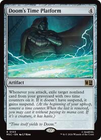 Doom's Time Platform (Surge Foil) - Commander: Marvel Super Heroes - R - 103
