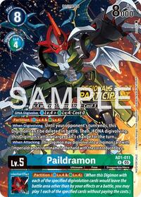 Paildramon - AD1-011 (Regionals 26-27 Season 2 Participant) - Advanced Booster Digimon Generation - Rare - AD1-011 R
