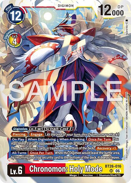 Chronomon: Holy Mode - Timeless Bonds - Super Rare - BT26-016 SR