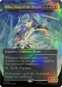 Miku, Song of the People - Trostani, Selesnya's Voice (Display Commander) - Thick Stock - Secret Lair Drop Series - M - 2443