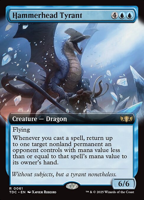 Hammerhead Tyrant (Extended Art) - Commander: Tarkir: Dragonstorm - R - 61
