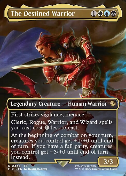 The Destined Warrior (Borderless) - Commander: FINAL FANTASY - R - 443