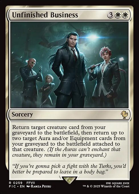 Unfinished Business (Surge Foil) - Commander: FINAL FANTASY - R - 259