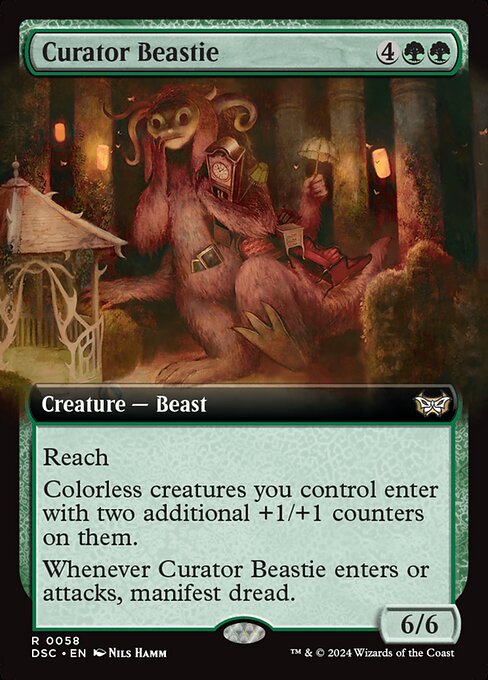 Curator Beastie (Extended Art) - Commander: Duskmourn: House of Horror - R - 58