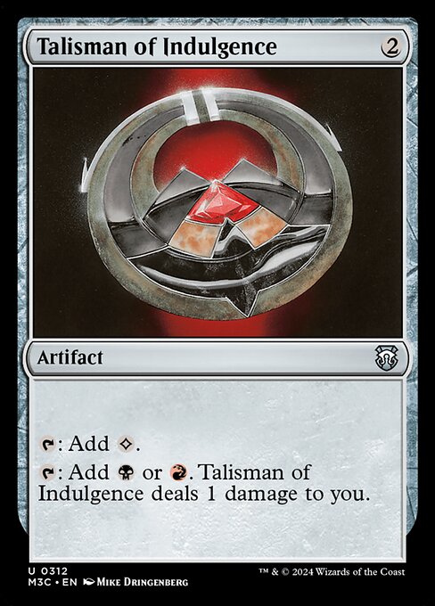 Talisman of Indulgence (Ripple Foil) - Commander: Modern Horizons 3 - U - 312