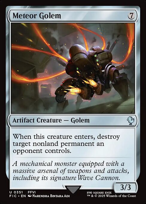 Meteor Golem (Surge Foil) - Commander: FINAL FANTASY - U - 351