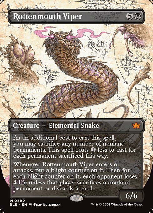 Rottenmouth Viper (Borderless) - Bloomburrow - M - 290