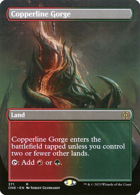 Copperline Gorge (Borderless) - Phyrexia: All Will Be One - R - 371