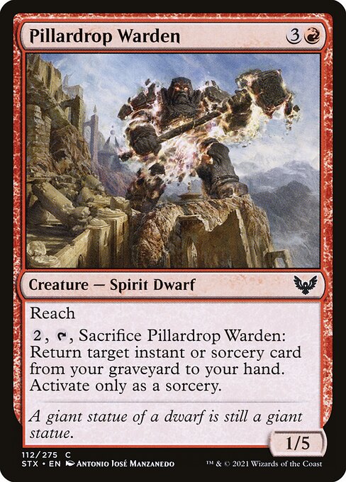 Pillardrop Warden - Strixhaven: School of Mages - C - 112