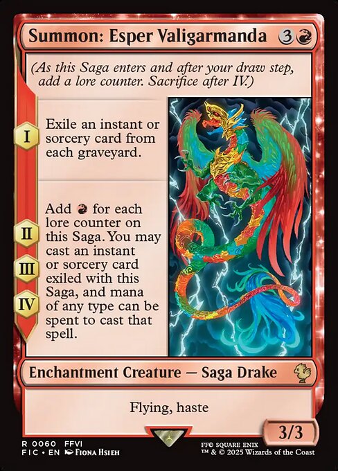 Summon: Esper Valigarmanda (Surge Foil) - Commander: FINAL FANTASY - R - 60