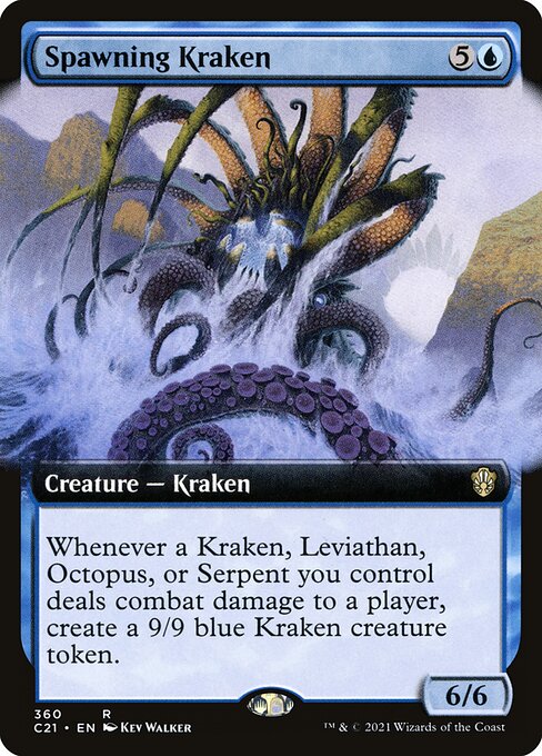 Spawning Kraken (Extended Art) - Commander 2021 - R - 360