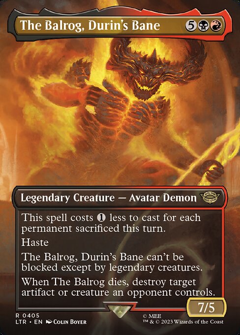 The Balrog, Durin's Bane (Borderless) - Universes Beyond: The Lord of the Rings: Tales of Middle-earth - R - 405