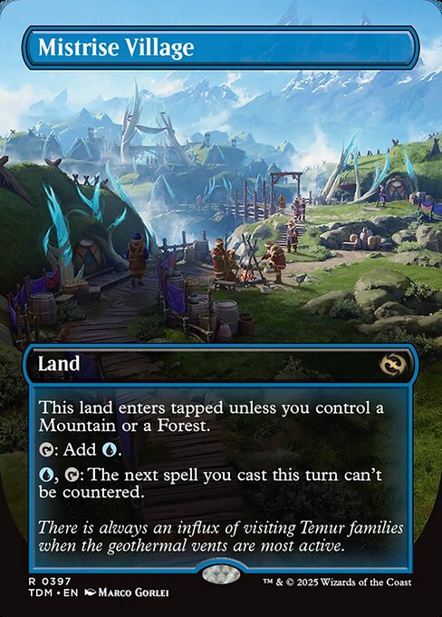 Mistrise Village (Borderless) - Tarkir: Dragonstorm - R - 397